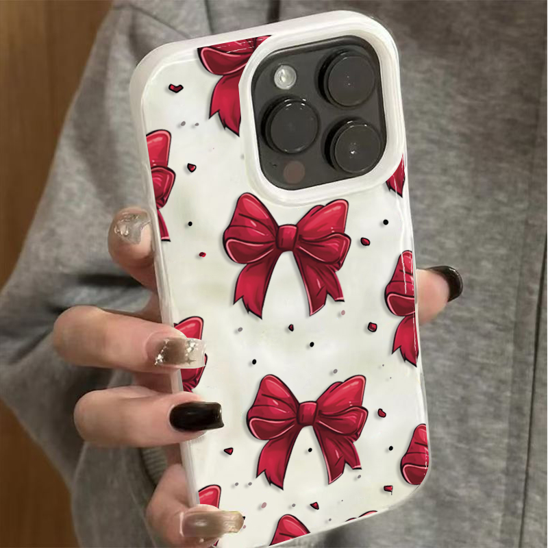 Phone Accessories Red - Capa de Silicone Antichoque com Laço