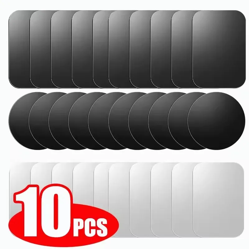 Phone Accessories Quotes - 5/10 peças Placa Metálica Magnética Adesiva