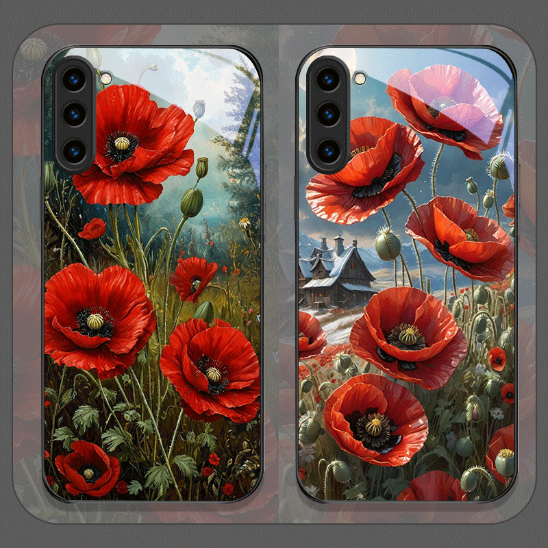 Phone Accessories Red - Capa de Telefone de Vidro Temperado