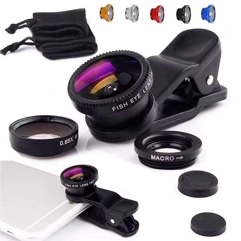 Lens Camera Clip - Lente 3 em 1 para celular