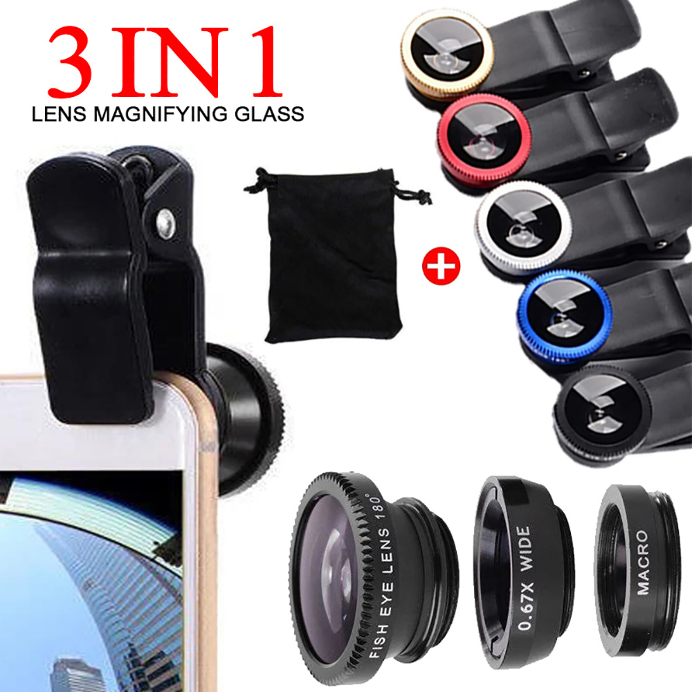 Lente Universal 3 em 1 Olho de - Lens Camera Clip avaliação e preço