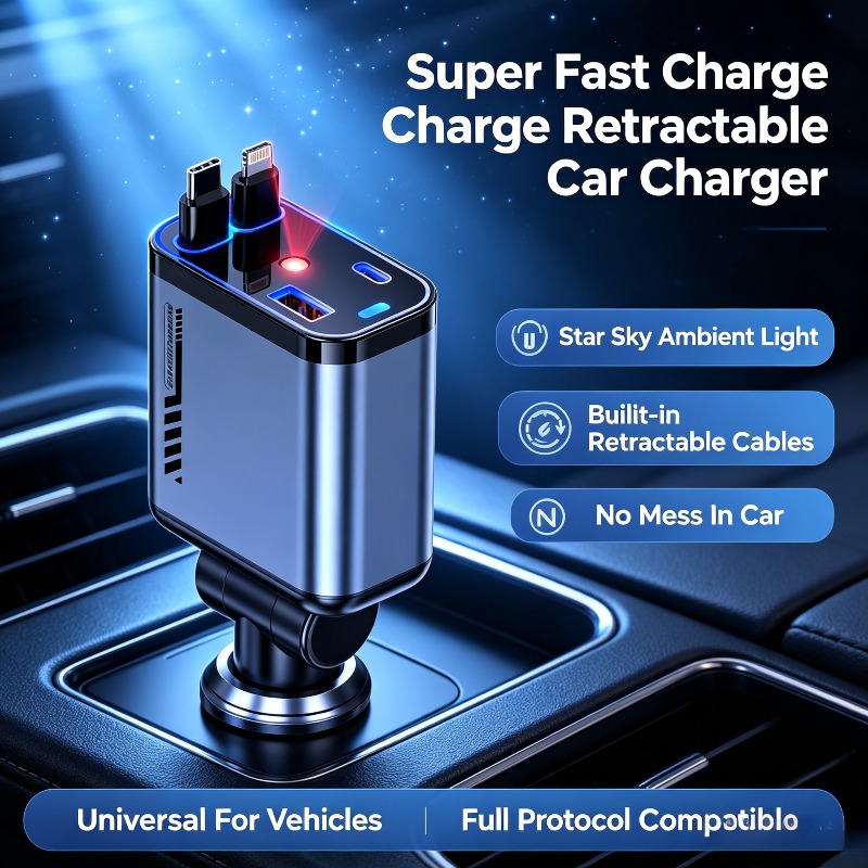 Carregador de Carro 120W com C - Fast Charging Cable avaliação e preço