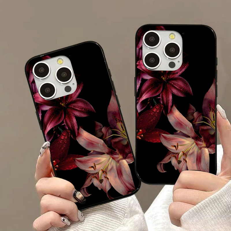 Elegante flor de lírio vermelh - Phone Accessories Red avaliação e preço