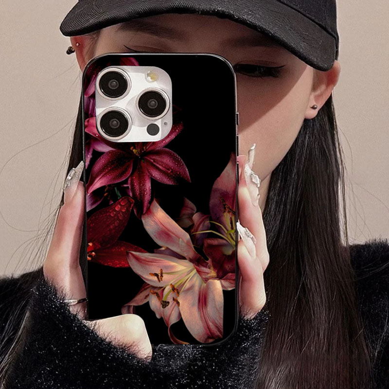 Elegante flor de lírio vermelh - Phone Accessories Red avaliação e preço
