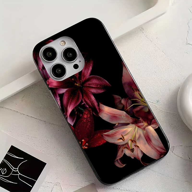 Elegante flor de lírio vermelh - Phone Accessories Red avaliação e preço