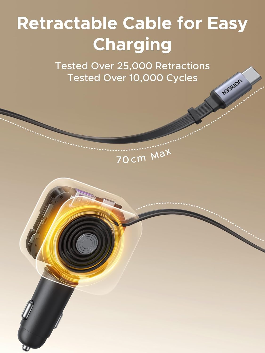 Carregador de carro retrátil U - Fast Charging Cable avaliação e preço