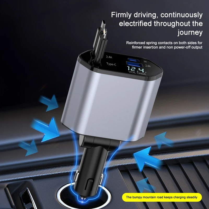 Carregador de carro retrátil p - Fast Charging Cable avaliação e preço
