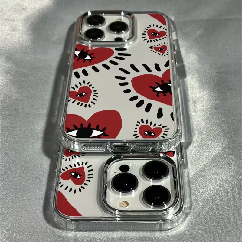 Único coração vermelho olho qu - Phone Accessories Red avaliação e preço