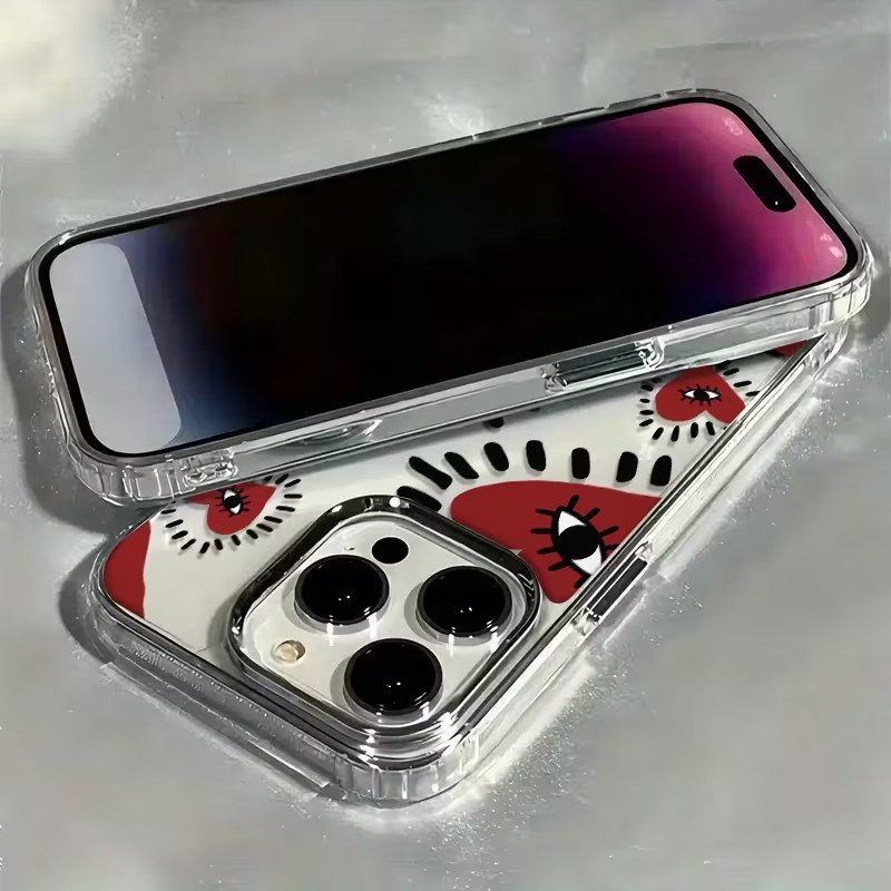 Único coração vermelho olho qu - Phone Accessories Red avaliação e preço