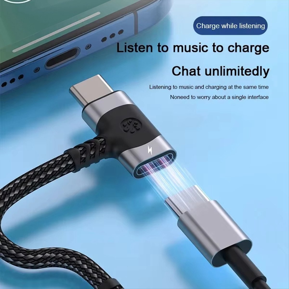 * A14E 2 em 1 USB C para 3,5 m - Fast Charging Cable avaliação e preço