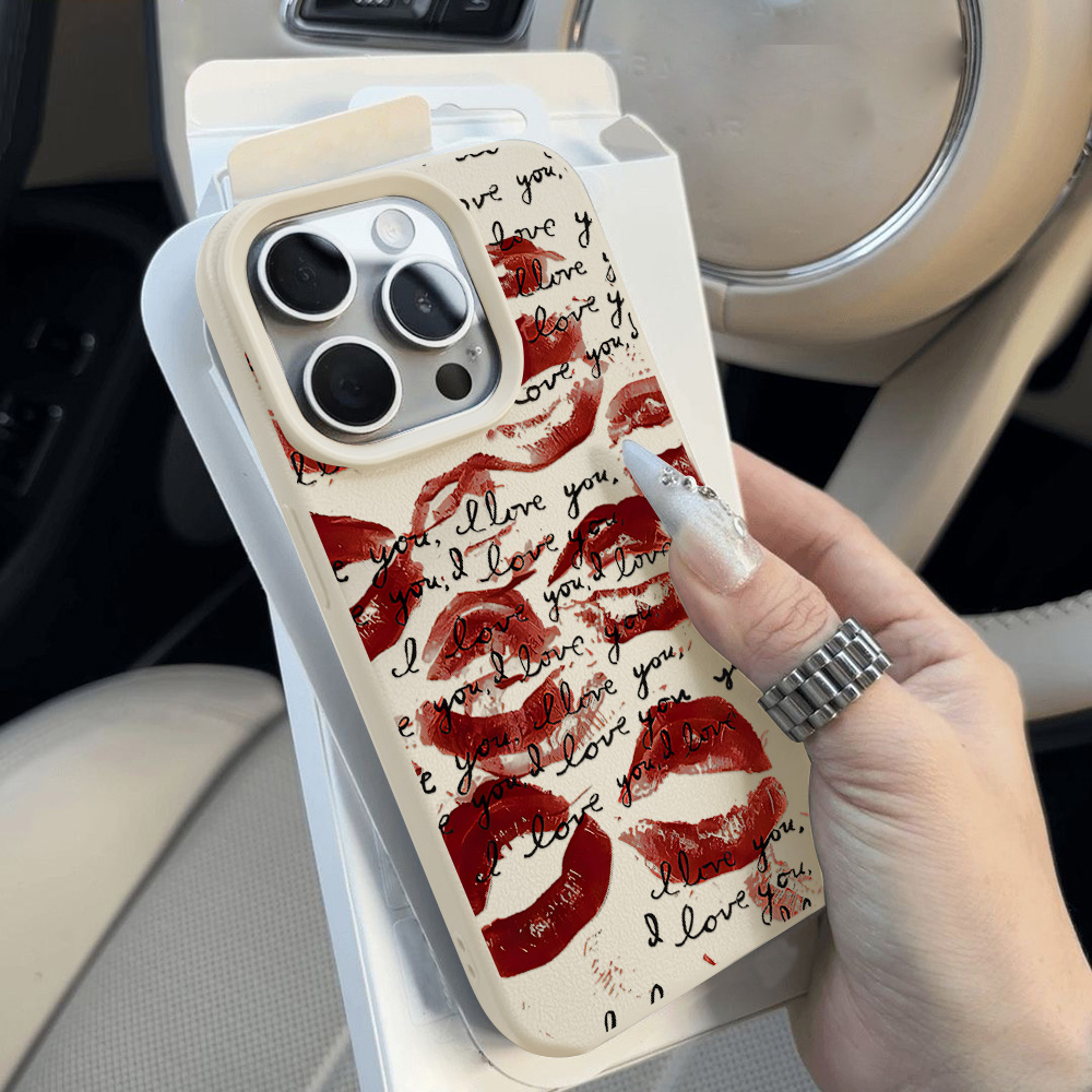 Capa de telefone de couro com  - Phone Accessories Red avaliação e preço