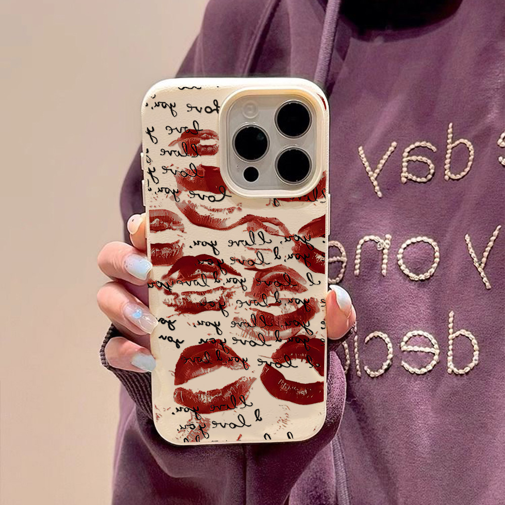 Capa de telefone de couro com  - Phone Accessories Red avaliação e preço