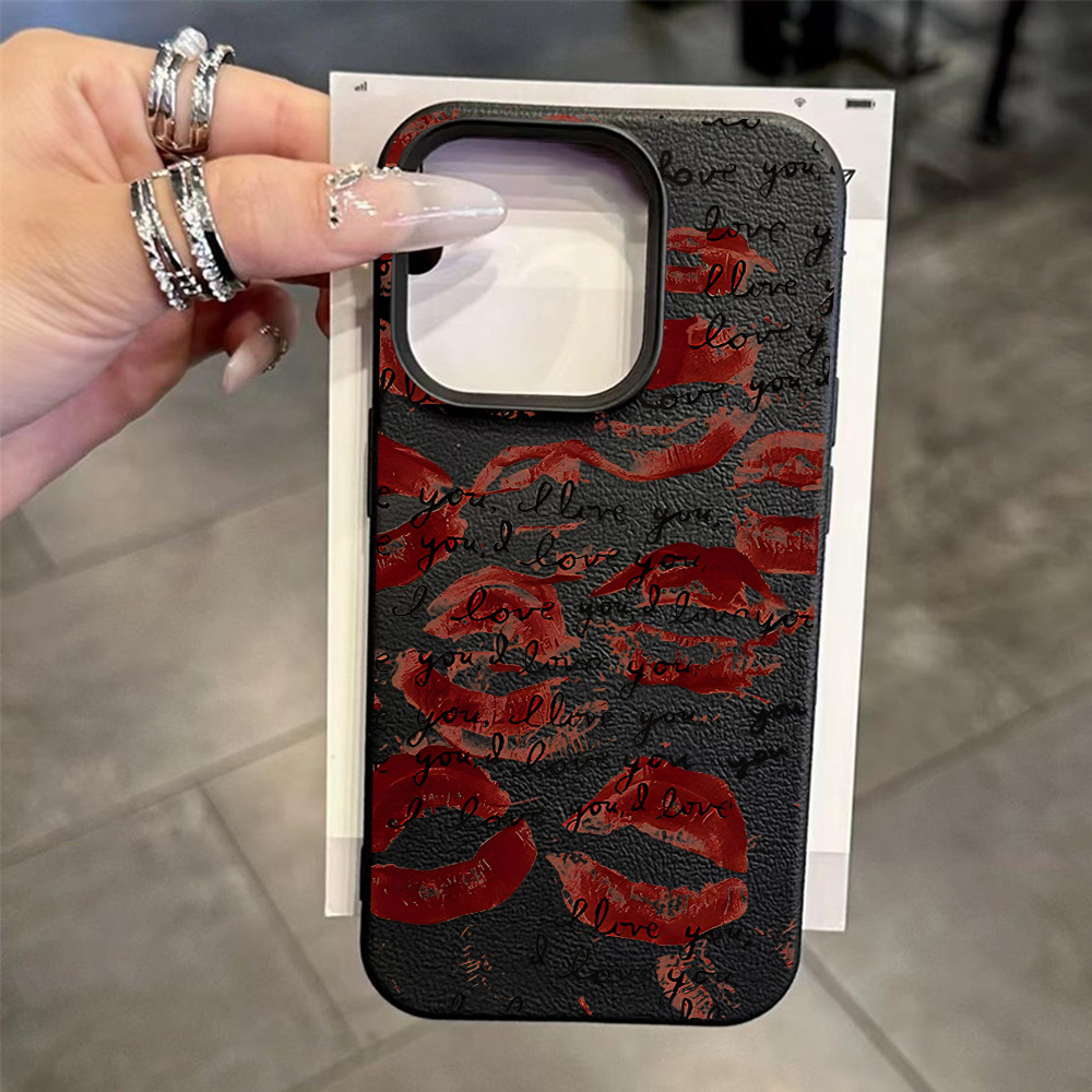Capa de telefone de couro com  - Phone Accessories Red avaliação e preço