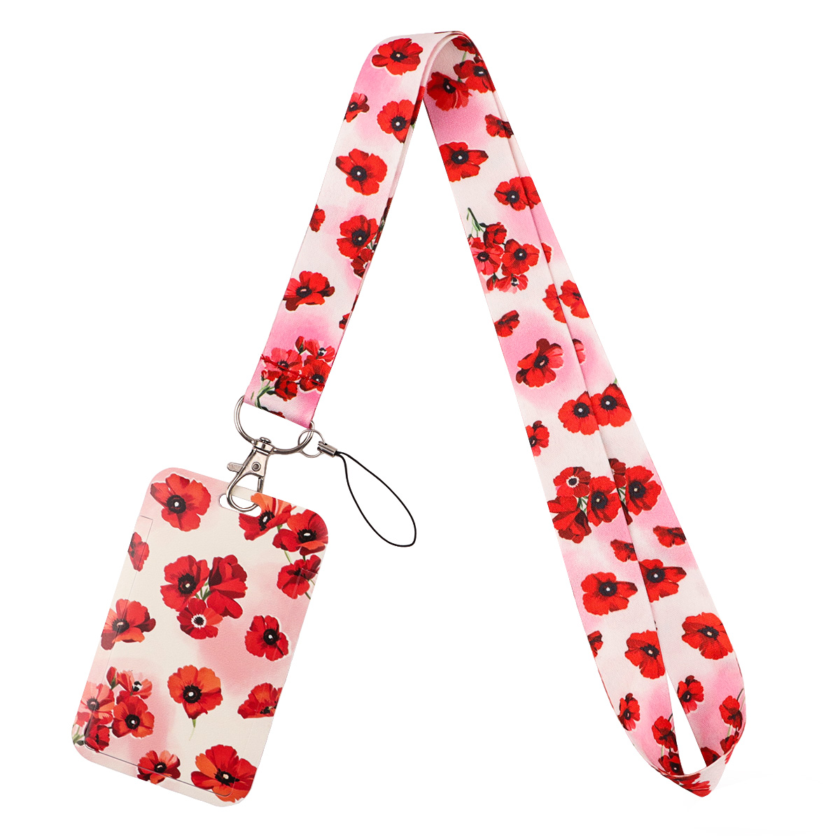 Chaveiro de Cordão Rosa Cereja - Phone Accessories Red avaliação e preço