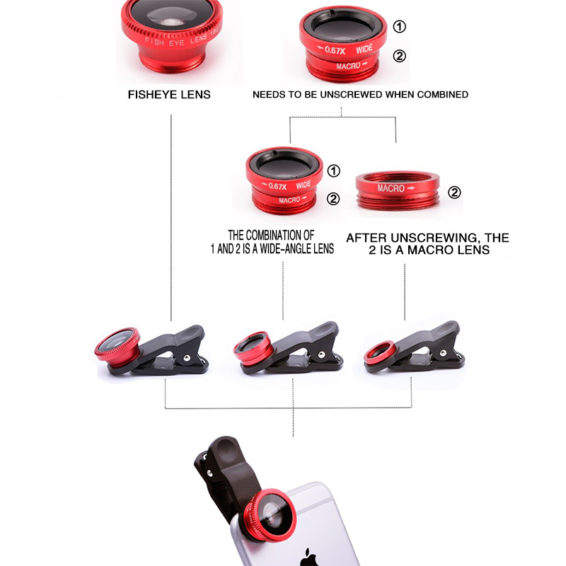 Lente 3 em 1 para celular com  - Lens Camera Clip avaliação e preço